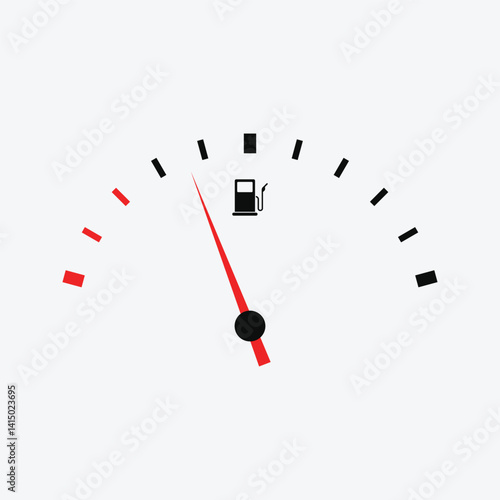 Fuel indicators gas meter. Gauge vector tank full icon on white backgrround