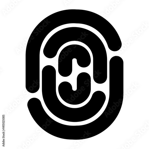 fingerprint glyph icon