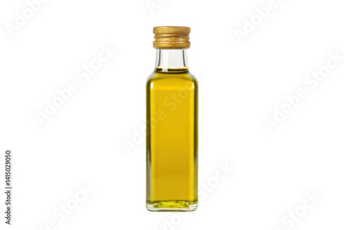 PNG Glass bottle of olive oil with golden cap
