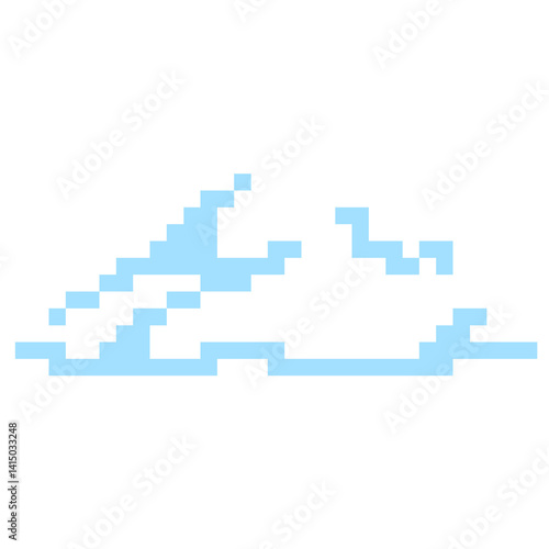 Pixel art illustration of cloud
