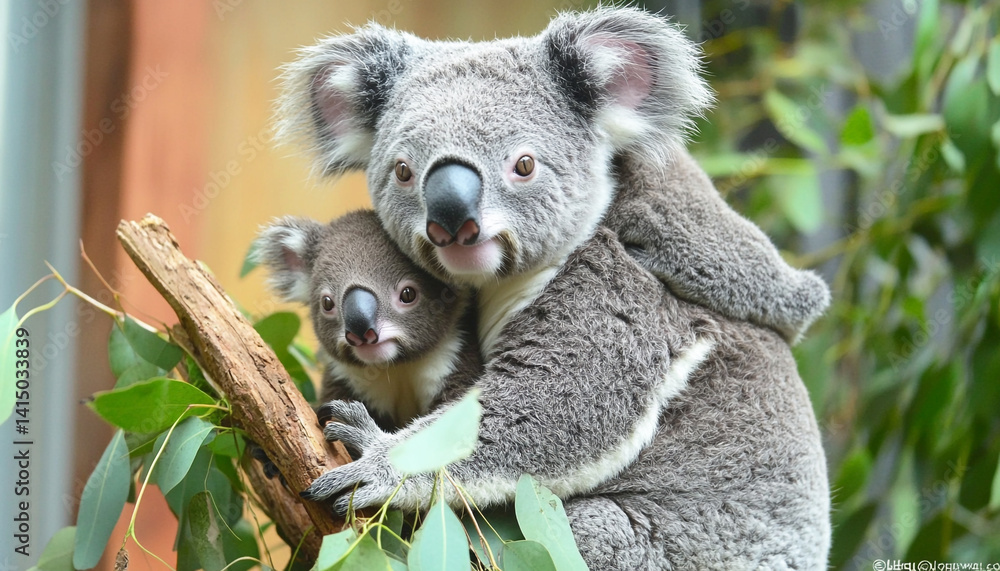 Obraz premium Vertical shot of a ring-tailed lemur behind a green 