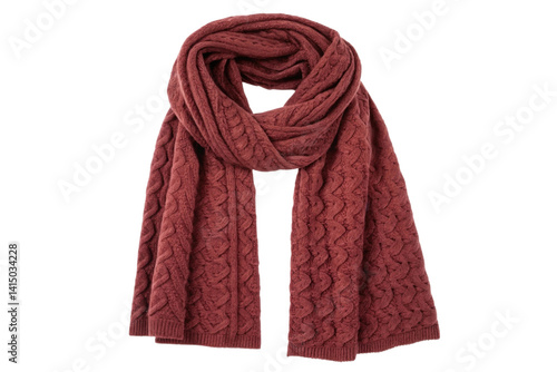 PNG Elegant red cable knit scarf fashion accessory cozy winter style