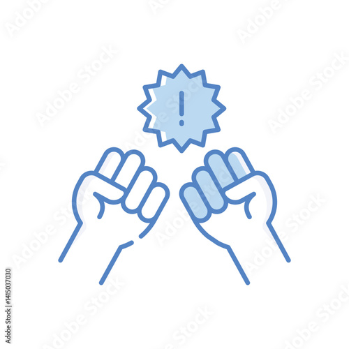 Conflict  Vector icon