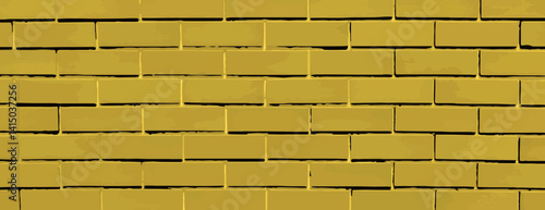 Yellow brick background, background with a textured brick pattern, background in a bold yellow color, creating a vibrant, structured look. Brick texture background vector wallpaper