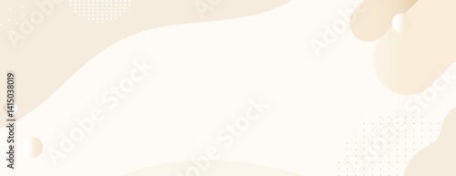 Abstract beige background with smooth curves and dotted patterns. Beige color and soft texture create a calming background effect. Aesthetic background vector. Beige background.