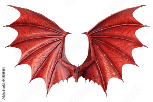 PNG Majestic red dragon with outstretched wings