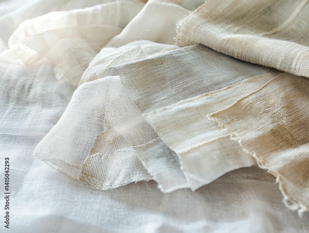 Obraz premium Textured Linen Fabric