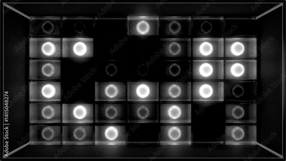 Grid of Light Circles (Black & White Matrix) Grid of Light Circles (Black & White Matrix)