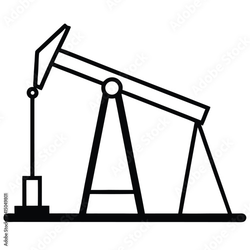 Oil pump and scales vector illustration 