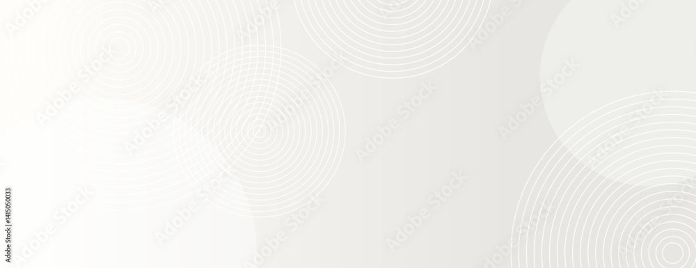 A light gray background with a subtle gradient. The background features circular patterns, adding texture to the gray color scheme. Circle pattern background vector. White background.