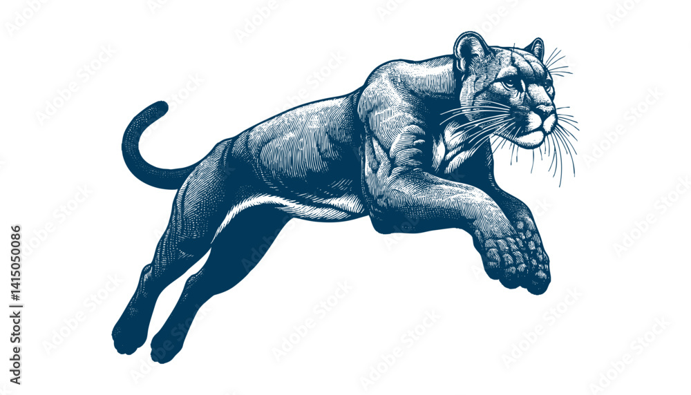 Obraz premium puma vector