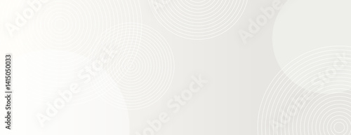 Obraz na płótnie A light gray background with a subtle gradient. The background features circular patterns, adding texture to the gray color scheme. Circle pattern background vector. White background. w salonie