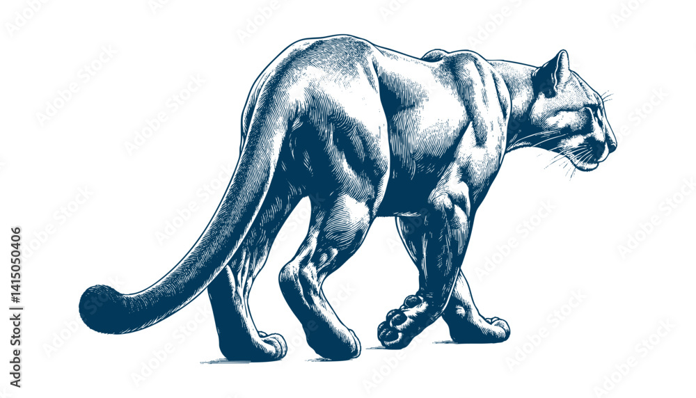 Obraz premium puma vector