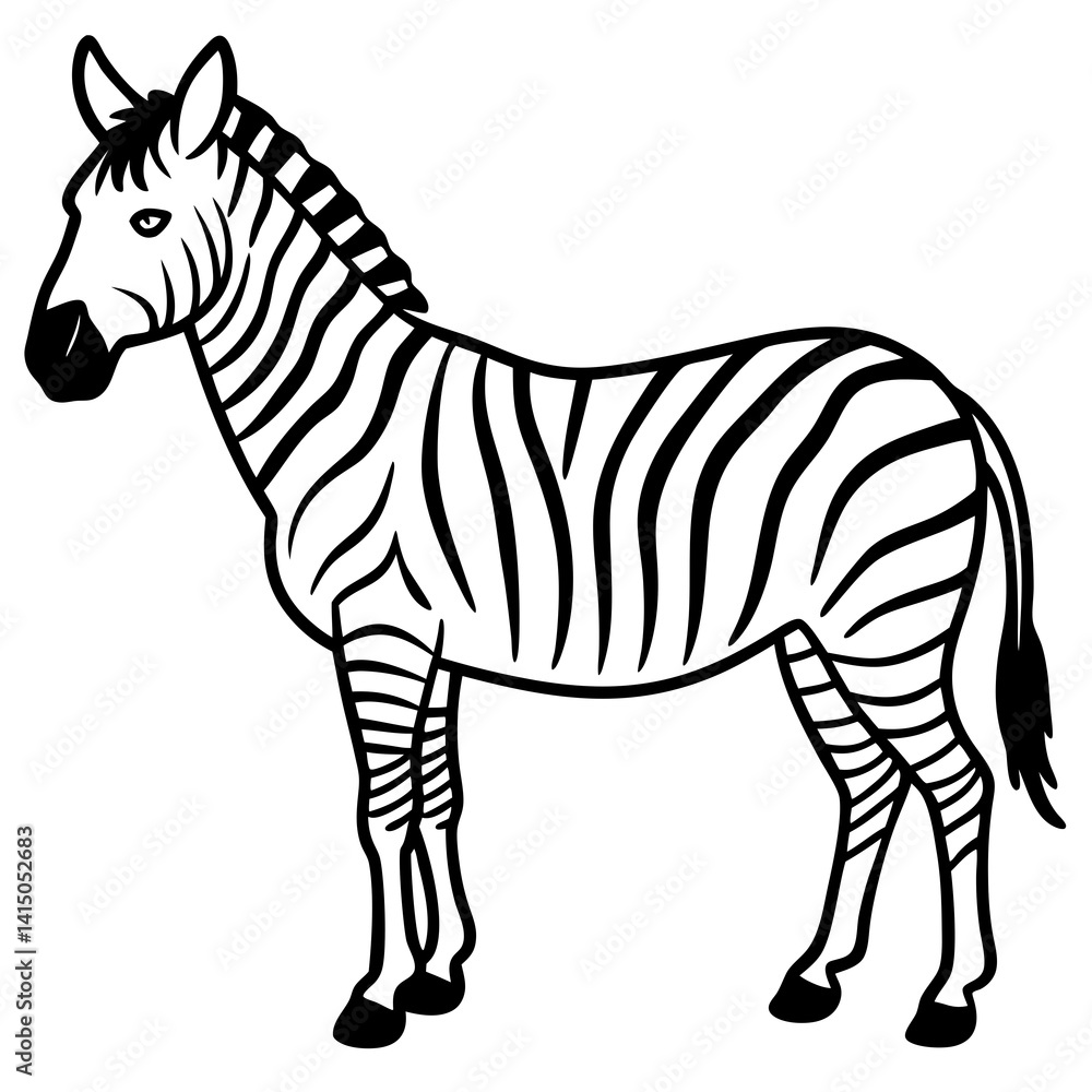 Fototapeta premium Abstract Zebra Line Illustration