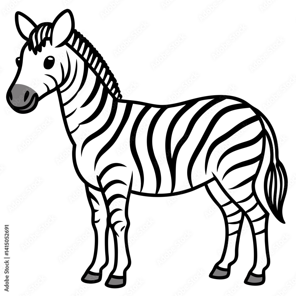 Obraz premium Abstract Zebra Line Illustration