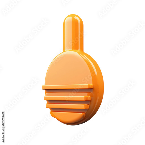 Creative orange design element studio digital art modern abstract. Isolated on transparent background, png.