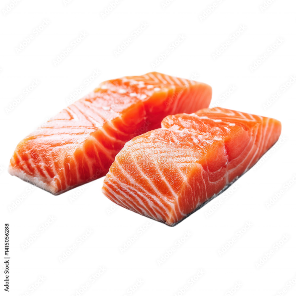 Fresh Raw Salmon Fillet Clean Cut Isolated Transparent Background Fresh Raw Salmon Fillet Clean Cut Isolated Transparent Background