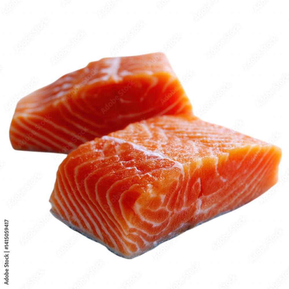 Fresh Raw Salmon Fillet Clean Cut Isolated Transparent Background Fresh Raw Salmon Fillet Clean Cut Isolated Transparent Background