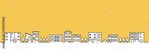 住宅地・街並みのイメージイラスト