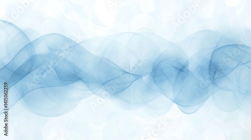 Blue waves undulating softly, representing medical tranquility with clean white space, symbolizing healing and patient care