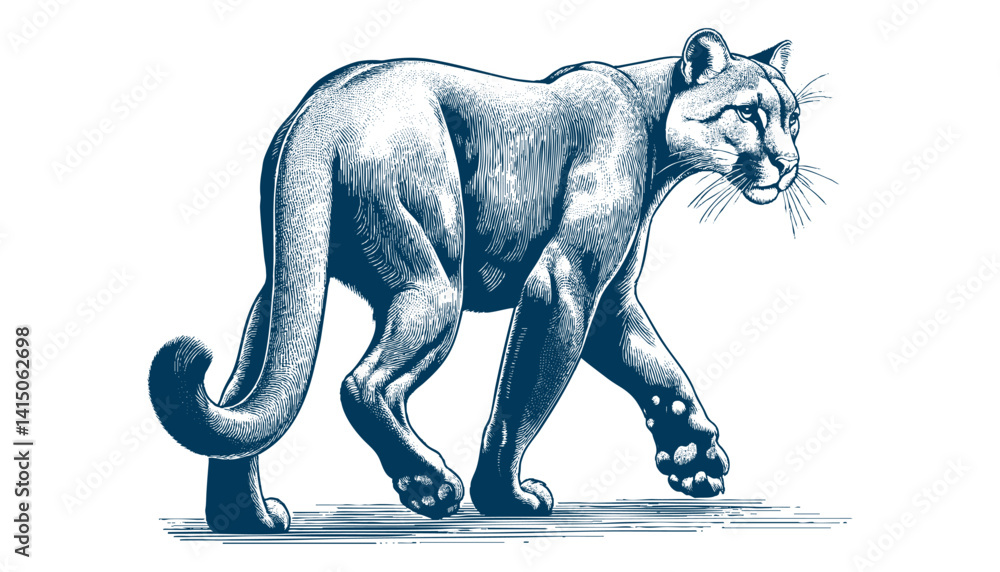 Obraz premium puma vector