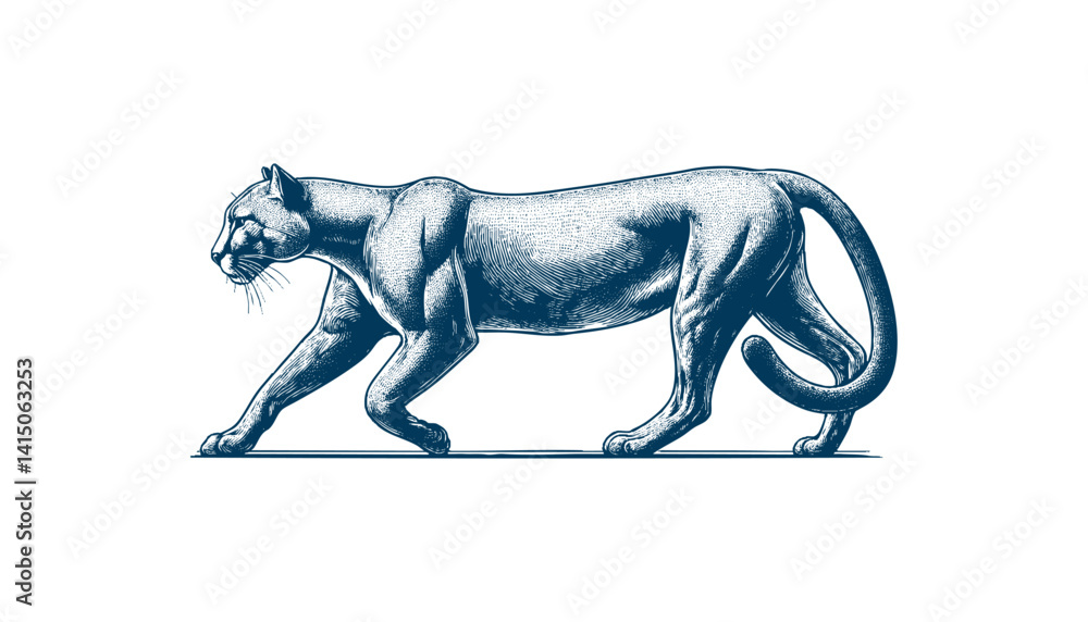 Obraz premium puma vector