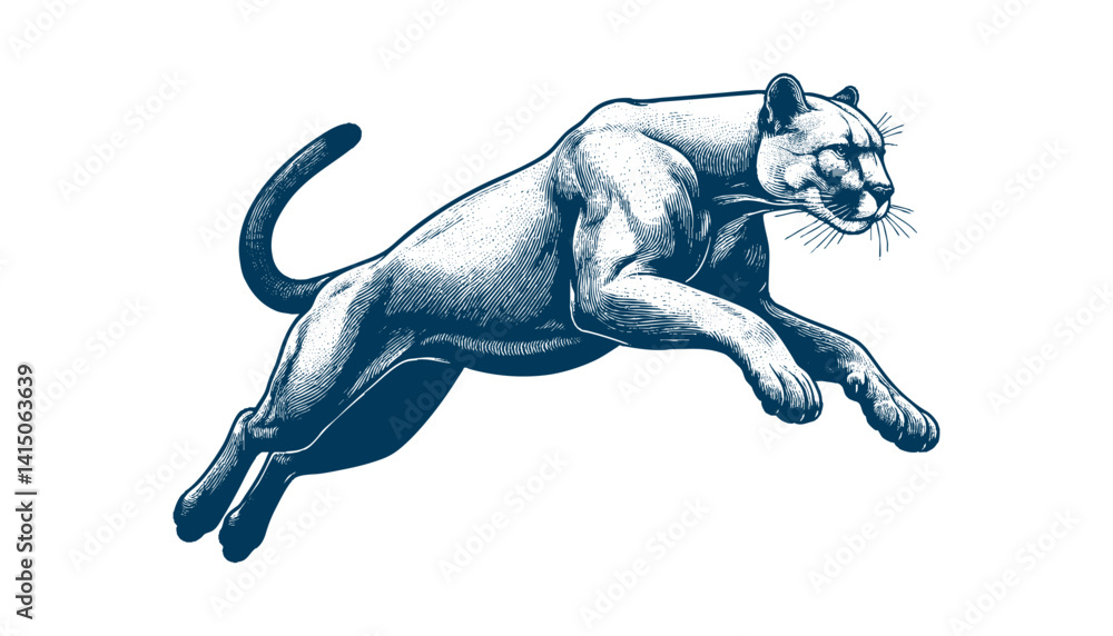 Obraz premium puma vector