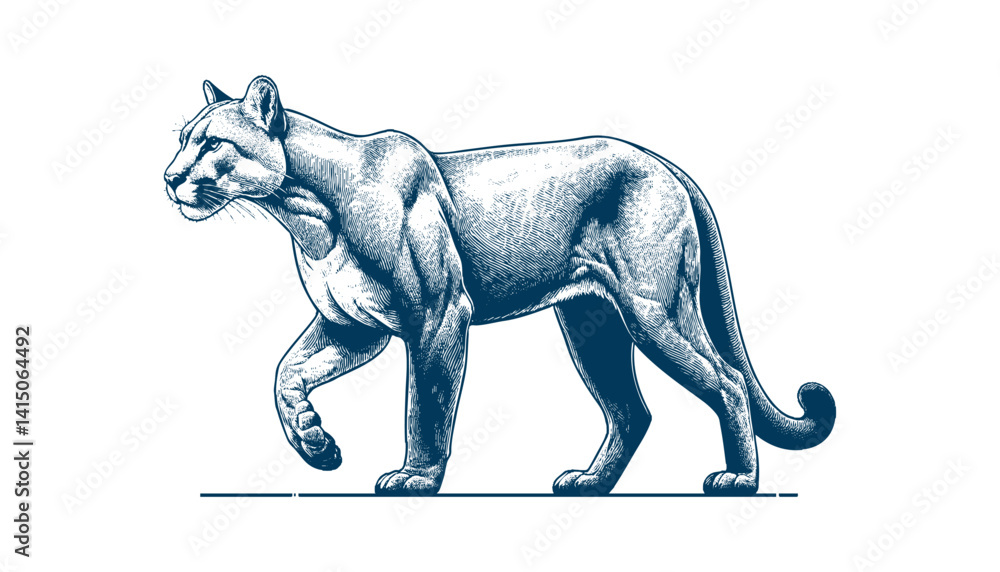 Obraz premium puma vector