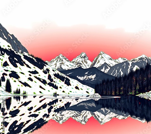 mountain landscape in winter