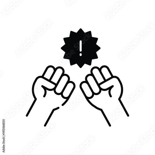 Conflict  Vector icon