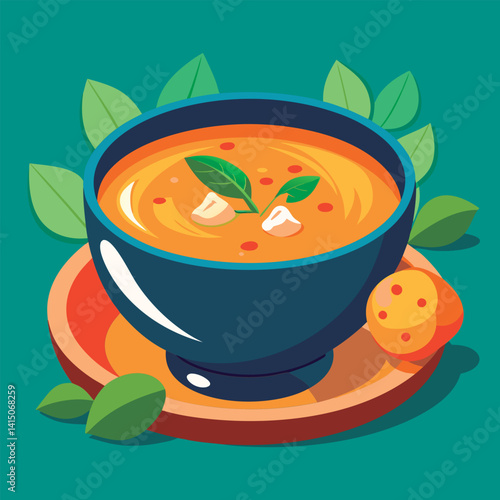 Delicious bowl of creamy soup.