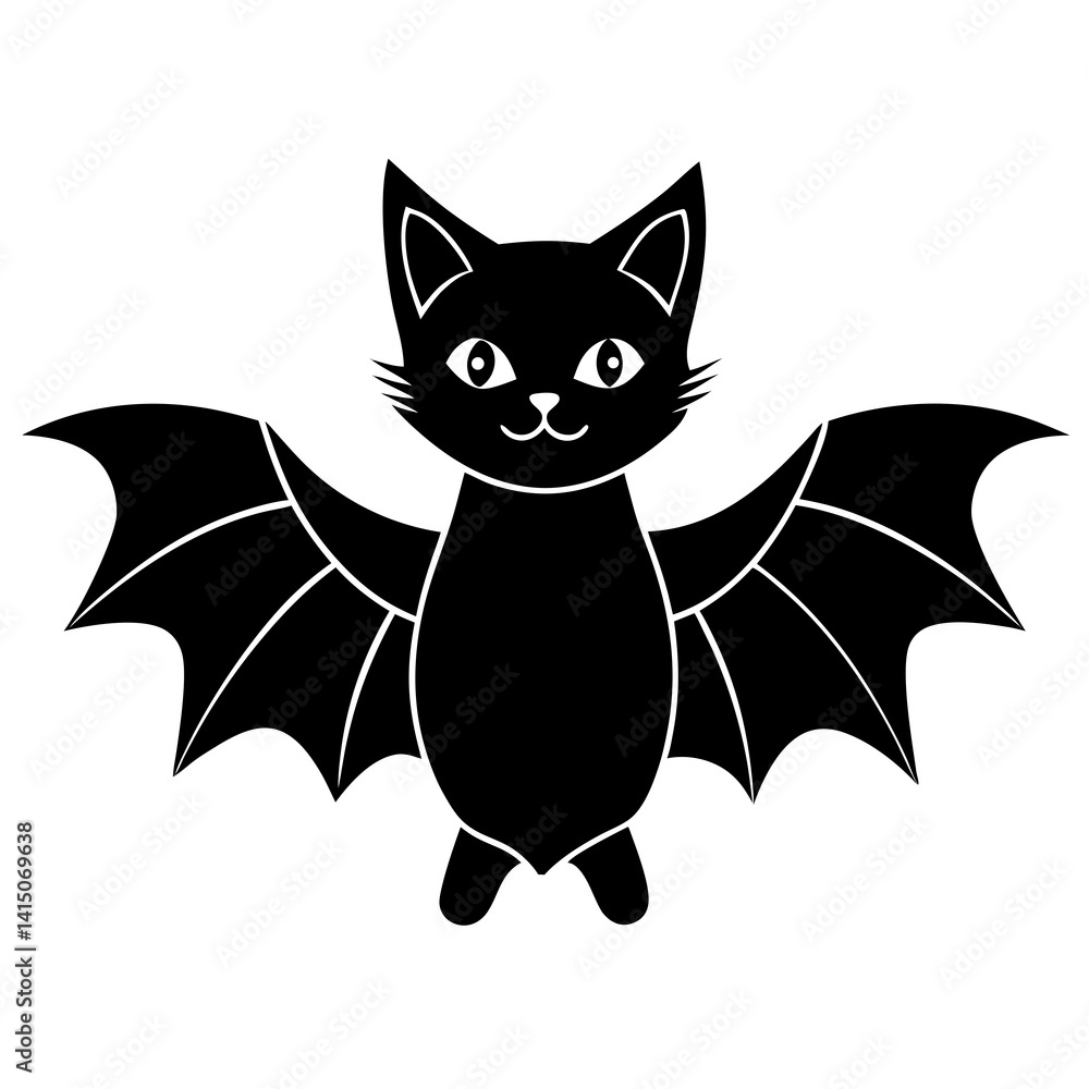 Obraz premium black cat on a white background