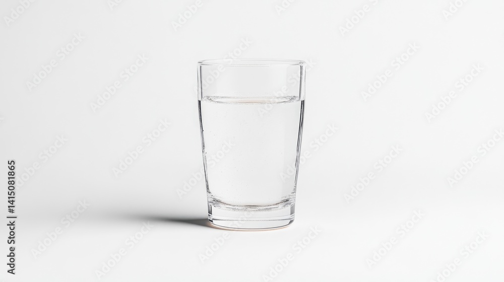 Clear glass tumbler filled with water Clear glass tumbler filled with water