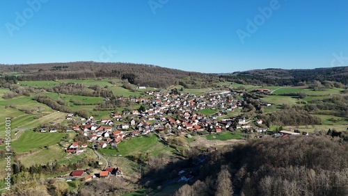Obraz na płótnie Zuentersbach in der Rhoen w salonie