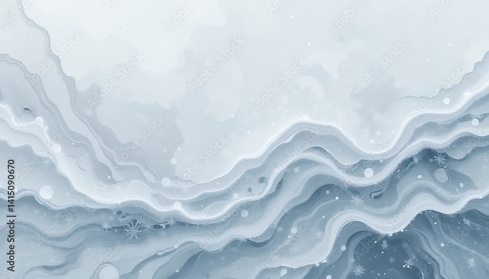 Fototapeta premium Abstract Ocean Wave Vector Background Turquoise, Seafoam, Beige Minimalist Design