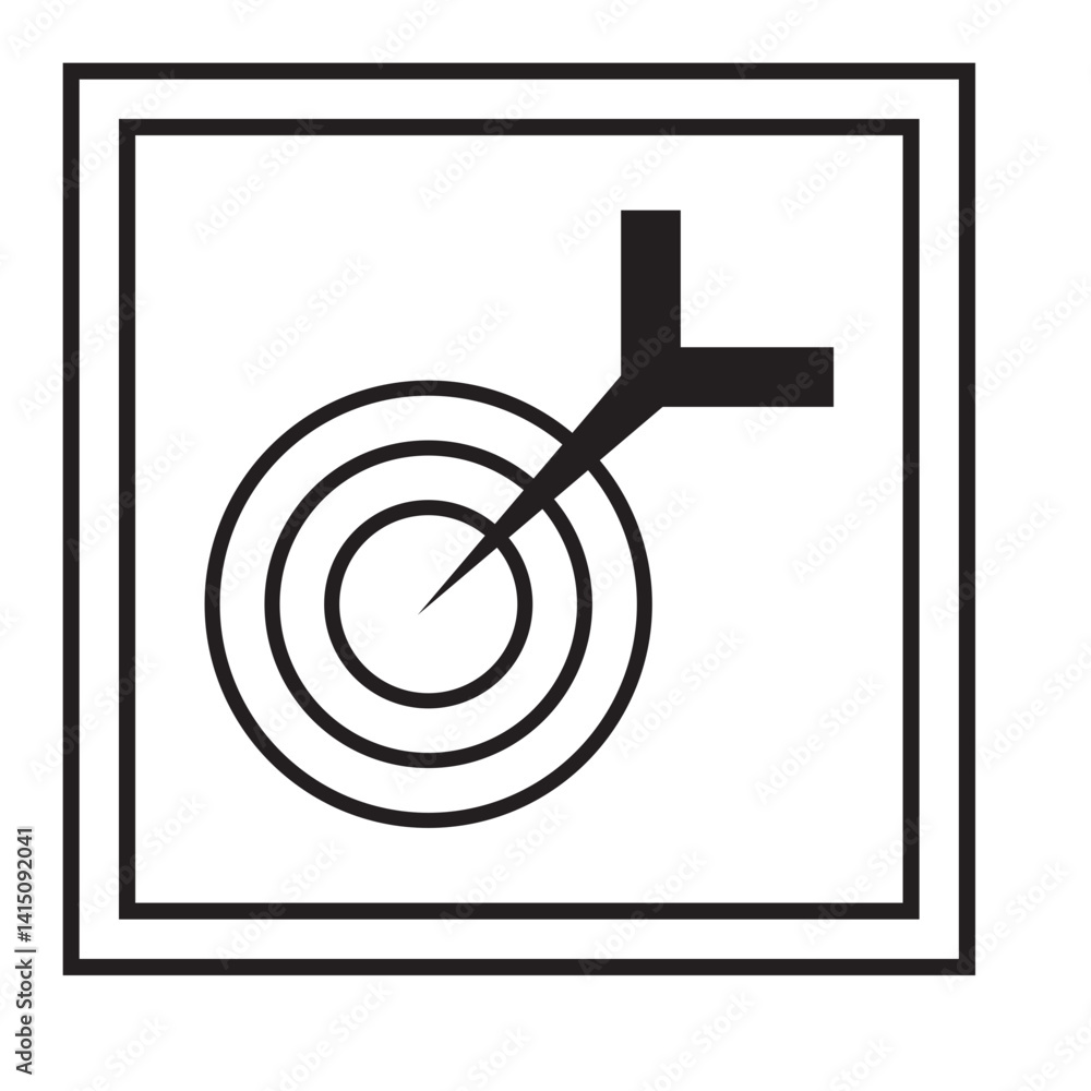 Target Bullseye Outline Icon, Goal and Achievement Symbol Graphic Target Bullseye Outline Icon, Goal and Achievement Symbol Graphic
