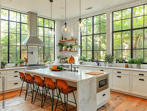 Modern Farmhouse Kitchen with Natural Light