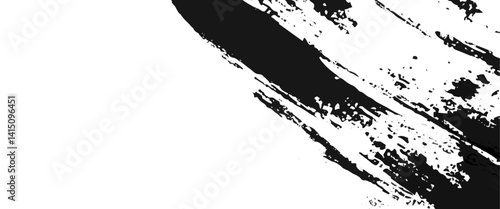 Obraz na płótnie Vector white and black brush stroke wall. w salonie