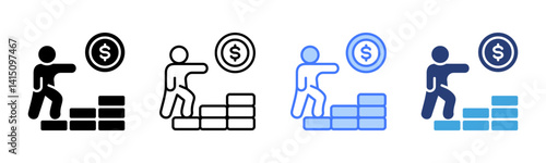 Retirement Fund icon sheet multiple style collection