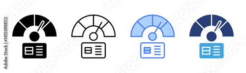 Credit Score icon sheet multiple style collection