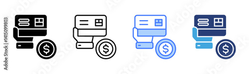 Credit Card icon sheet multiple style collection