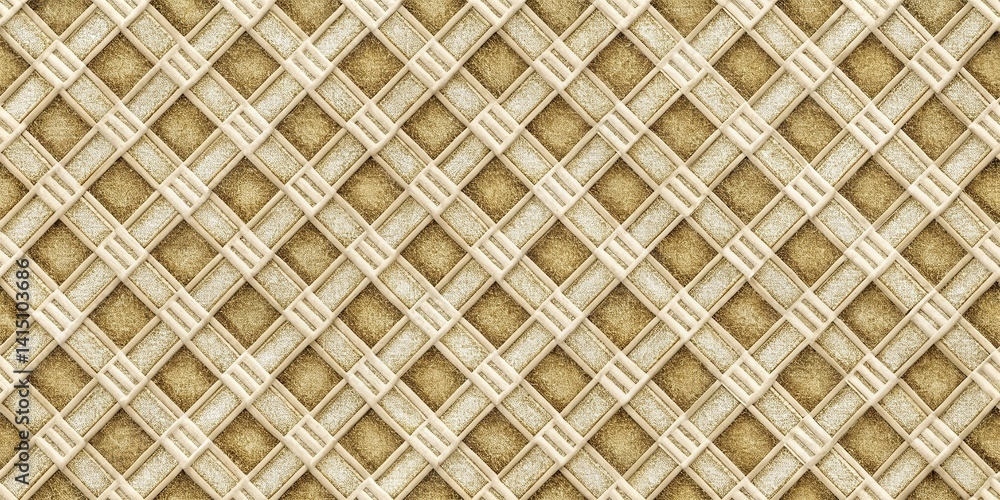 Textured woven fabric with intricate grid-like design featuring interlocking diamonds and subtle diagonal lines creating a visually appealing seamless pattern , fabric, woven pattern Textured woven fabric with intricate grid-like design featuring interlocking diamonds and subtle diagonal lines creating a visually appealing seamless pattern , fabric, woven pattern