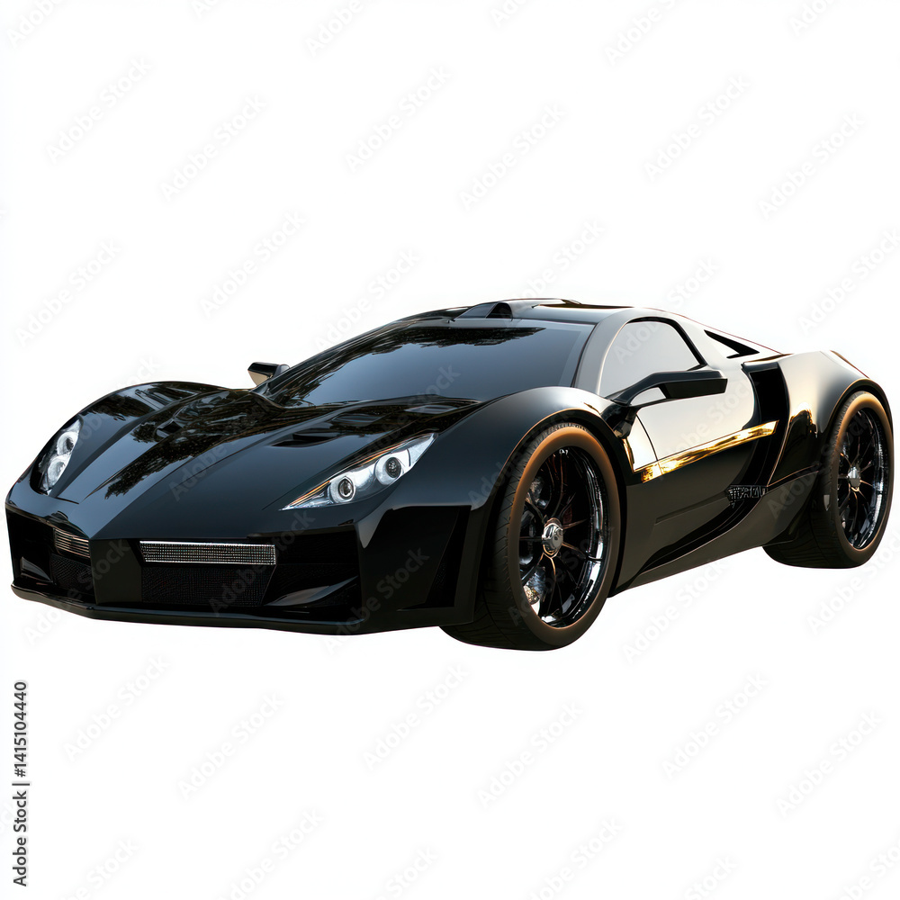 black sports car isolated black sports car isolated