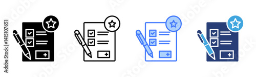 Scoring icon sheet multiple style collection