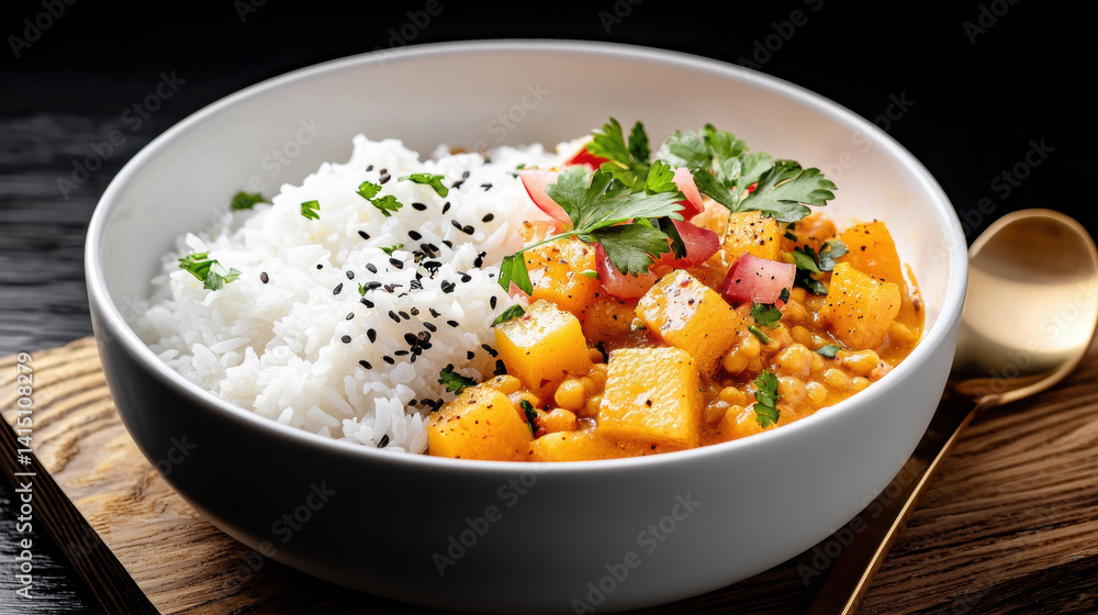 Coriander-Garnished Lauki Chana Dal with Buttermilk and Ghee Rice.. Coriander-Garnished Lauki Chana Dal with Buttermilk and Ghee Rice..