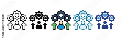Skill Development Icon Set Multiple Style Collection