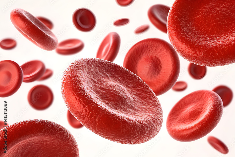 Fototapeta premium red blood cells close up