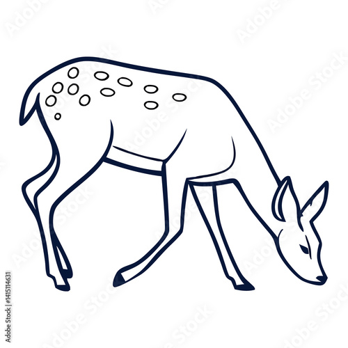 deer line art picture