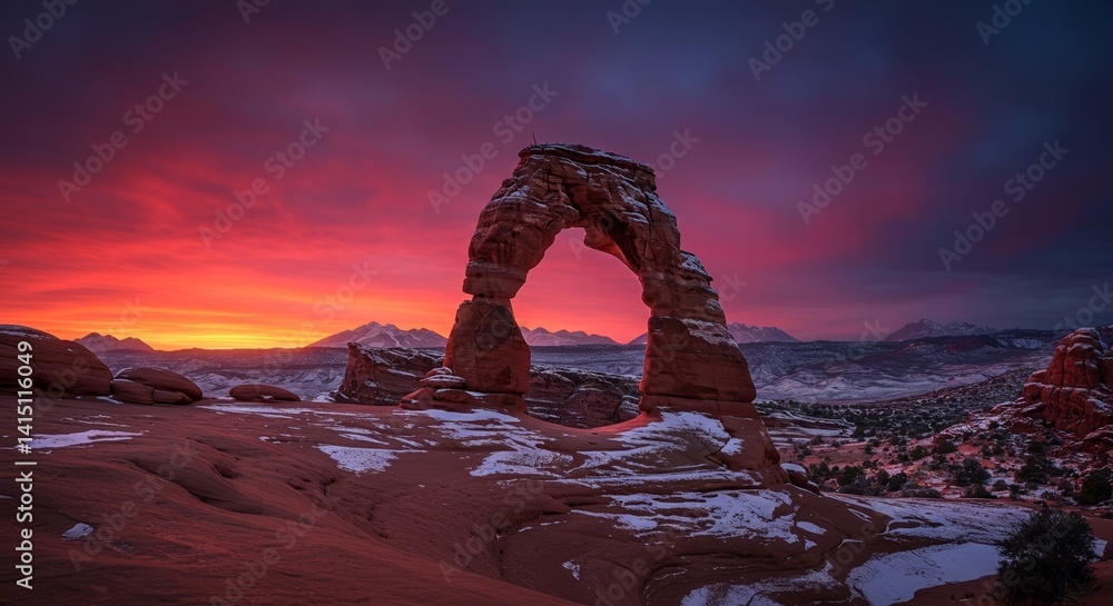 Fototapeta premium delicate arch at sunset