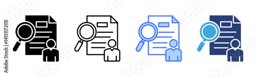 Audit icon sheet multiple style collection